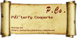 Péterfy Cseperke névjegykártya